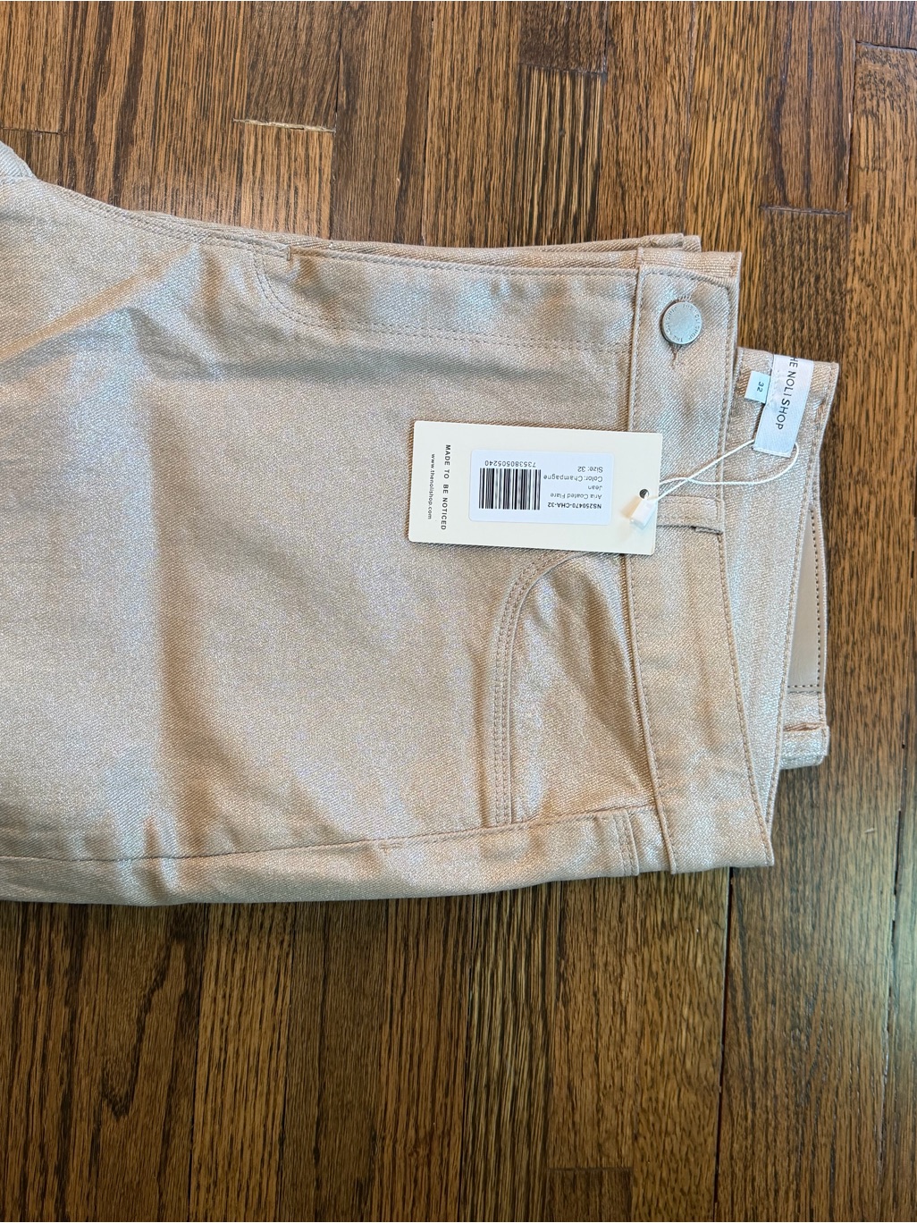 Noli Shimmery Beige Boot Cut Jeans